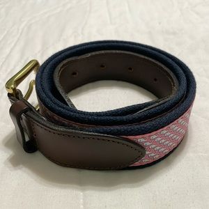 Vineyard Whale Canvas Club Belt - Size 34